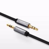 Cáp loa 2 đầu 3.5mm ngắn 1.5 mét, dẹt mỏng UGREEN 10721 (màu đen)(Đen)