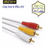 [HCM]Cáp loa AV 6 đầu bông sen dài 5M JSJ