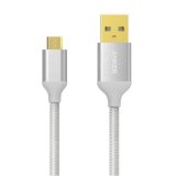 Cáp micro USB ANKER bọc Nylon 1.8m (Bạc) - Hàng Nhập Khẩu