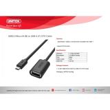 Cáp OTG Chuyển Micro USB sang USB 2.0 Unitek Y-C438 (Đen)