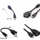 Cáp OTG đầu vuông MINI USB TO USB
