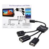 Cáp OTG ra OTG + 02 USB 2.0 chất lượng cao