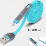Cáp sạc 2 trong 1 cho điện thoại Iphone và Android.