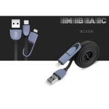 Cáp sạc 2in1 cho iPhone567 & android - MBAC (đen)