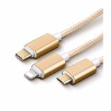 Cáp sạc 3 đầu Micro USB - Lightning - USB Type C