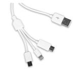 Cáp sạc 3 đầu Pisen chân Lightning, Type C, Micro USB