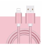 [HCM]Cáp sạc bọc dù Hama cho iPhone 5/6/7 màu vàng hồng