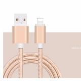 Cáp sạc bọc dù Hana cho iPhone 5/6/7 màu vàng hồng