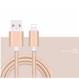 Cáp sạc bọc dù Hana cho iPhone 5/6/7 màu vàng hồng