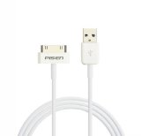 Cáp sạc cho iPhone 3/4/4S và ipad 1/2 Pisen 4G (trắng)-Hàng nhập khẩu