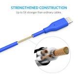 Cáp sạc cho Iphone ANKER Powerline Lightning 0.9m U.S (xanh)