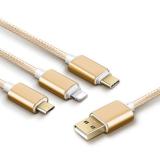 [HCM]Cáp sạc đa năng 3in1 dây dù cho Lighting - MicroUSB - Type C FAST CHARGER CABLE
