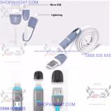 Cáp Sạc Đa Năng Dây Rút 2 in 1 (Màu trắng)