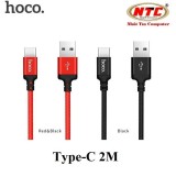 Cáp sạc dây dù Hoco X14 dài 2M cổng Type-C (Hỗ trợ sạc nhanh) - Hãng phân phối chính thức - Nhất Tín Computer