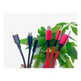 Dây sạc đa năng 3 cổng sạc Bagi CB-AS12 ( Lightning, Type-C và Micro-USB)