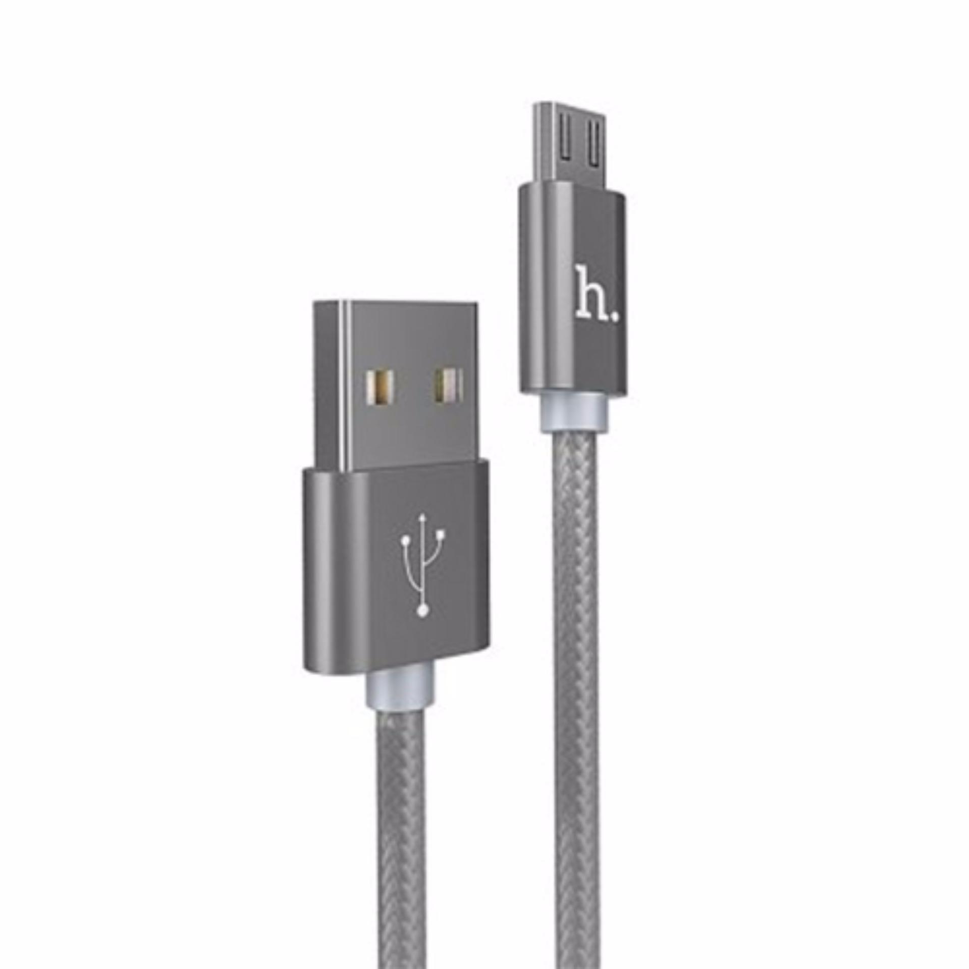 Cáp sạc Hoco X2 cổng Micro dành cho Android dài 1m (Xám) - vpmax