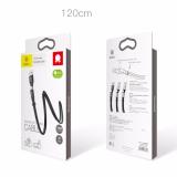 Cáp sạc nhanh 2A đa năng Baseus dành cho Android và IOS 120cm cực bền (Bạc)