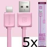 Cáp sạc nhanh remax rc-008i usb charge data sync 1m flat cable for iphone ios