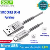 [HCM]Cáp sạc siêu bền GOLF PowerLine Micro USB 1.0m (Trắng)