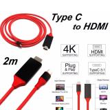 Cáp Type C to HDMI USB 3.1 to HDMI 4K cho S8/S8 plus, Macbook (Đỏ)