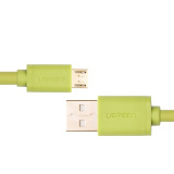 Cáp Ugreen sạc Micro-USB 2.0 gold-plated 0.5M (Xanh Lá)