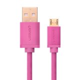 Cáp Ugreen sạc Micro-USB 2.0 gold-plated 1 M (Hồng)