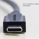 Cáp USB 2.0 Type C OTG cao cấp lõi thuần đồng Vention VAS-A41-B010 0.1m (Đen)