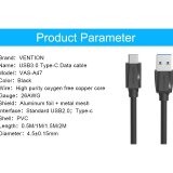 Cáp USB 3.0 Type C lõi thuần đồng cao cấp Vention VAS-A47-B100 1m (Đen)