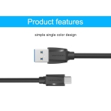 Cáp USB 3.0 Type C lõi thuần đồng cao cấp Vention VAS-A47-B100 1m (Đen)