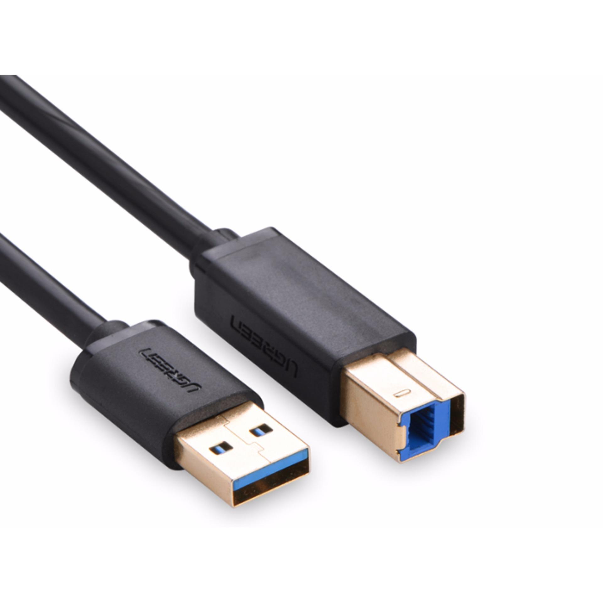 Cáp USB 3.0 AM to BM 2m Ugreen 10372 (Đen)