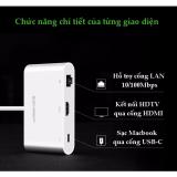 Cáp USB-C to HDMI + LAN + USB/USB-C 30440