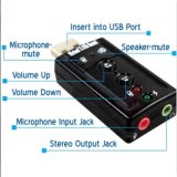 [HCM]Card âm thanh cực chuẩn 3D USB zin 7.1 (Đen)