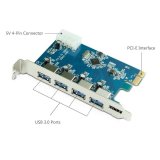 Card chuyển đổi PCI-Express ra 4 Port USB 3.0 cho máy tính bàn chất lượng cao