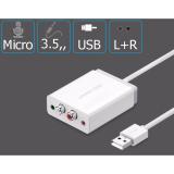 Cáp chuyển USB 2.0 sang AV 3.5mm Ugreen 30521 (Trắng)
