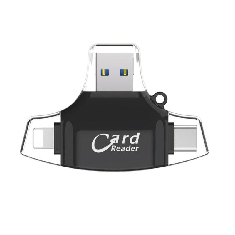 Bảng giá CỔ VŨ 4 trong 1 Điện Thoại Di Động Đầu Đọc Thẻ USB Loại C Cổng Kết Nối OTG HUB Adapter TF-quốc tế Phong Vũ