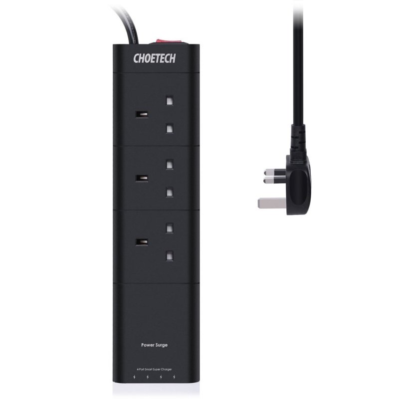 Bảng giá CHOETECH C0045S-UK Đa Cổng USB Ổ Cắm Điện (Màu Đen)-quốc tế Phong Vũ