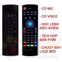 CHUỘT BAY KM 800 AIR MOUSE CÓ MIC VOICE VÀ HỌC LỆNH CHO ANDROID TV BOX, SMART TV