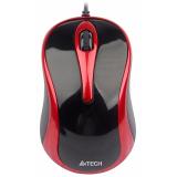 Chuột có dây A4Tech N360( ĐỎ PHỐI ĐEN)