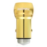 Cốc sạc oto 2 in 1 REMAX RC-C205 2.4A (Vàng)