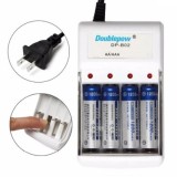 Combo Bộ sạc Doublepow DP-B02 + kèm 4 pin AA 1200mAh