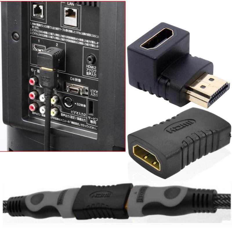 Bảng giá Combo đầu chuyển HDMI xoay vuông góc & đầu nối HDMI 2 cổng cái Phong Vũ