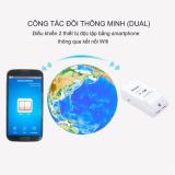 Công tắc thông minh đôi (dual) điều khiển từ xa bằng smartphone kiêm hẹn giờ đa năng