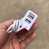 Củ sạc đa năng 2 cổng USB và dây sạc cổng Micro USB liền củ