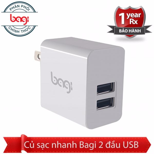 Củ sạc nhanh Bagi 2 USB - chíp BGPower chính hãng