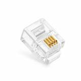 Đầu bấm jack RJ11 2 line/4pin, (hạt bấm đầu điện thoại bàn RJ11-4PIN) 10 đầu