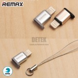 Đầu chuyển đổi Cổng Micro USB sang cổng Lighning Remax RA-USB2 (Bạc)