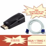 Đầu chuyển đổi tín hiệu từ HDMI sang VGA + Tặng kèm dây cáp VGA nối dài 1.5m với 2 đầu chống nhiễu