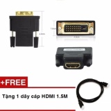 Đầu chuyển dvi sang hdmi + tặng kèm cáp hdmi 1.5m