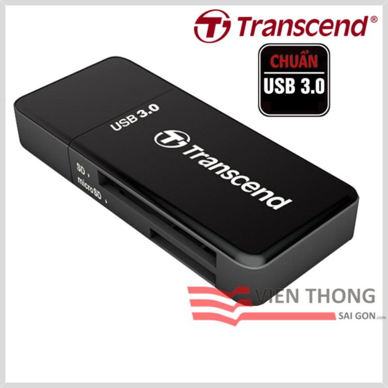 Đầu đọc thẻ nhớ Transcend RDF5K USB 3.0 (Đen) - Hãng Phân phối chính thức
