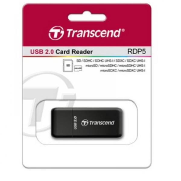 Đầu đọc thẻ nhớ Transcend RDP5 USB 2.0 (Đen)